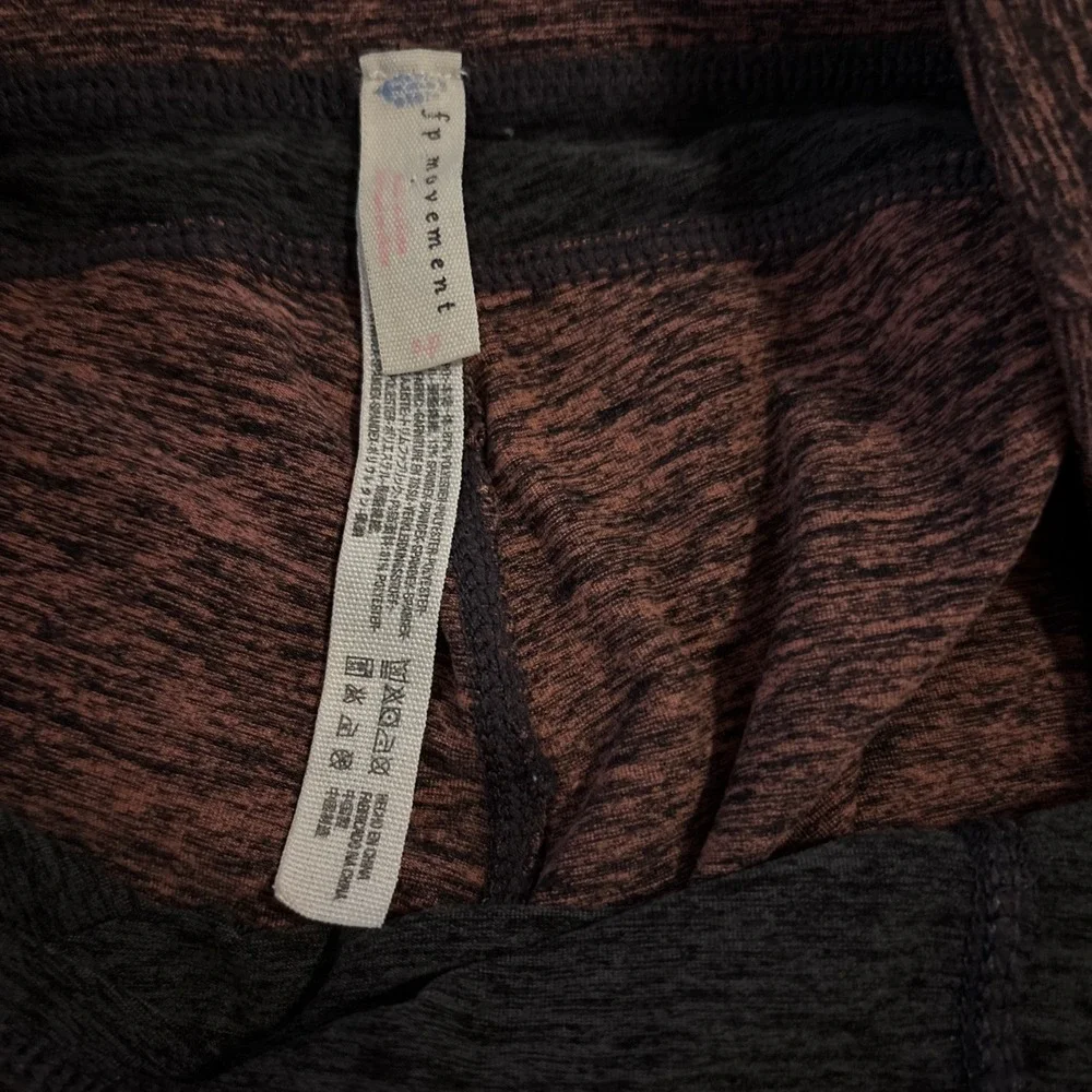 Free People Movement‎ Dylan High Waist Color Block cropped Leggings Mesh Small